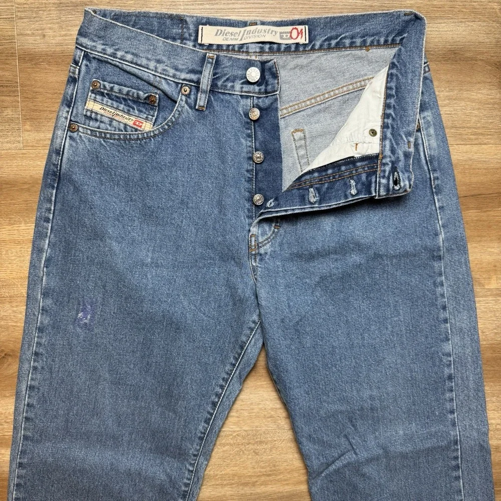 Diesel Kulter Jeans Mens 30x30 Blue Straight Leg Made in Italy Denim (Tag33)